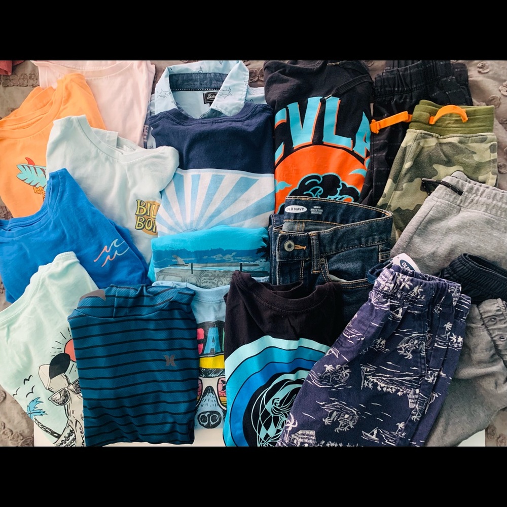 Boys 28 Pc Lot Summer Clothes Shorts Shirts Outfits Billabong O’Neill Surf 6 7